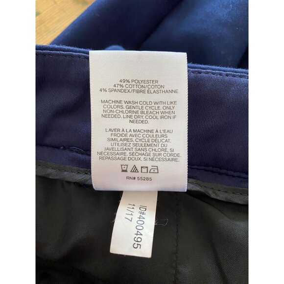 Express Columnist Ankle Womens Mid Rise Stretch Pants Navy Size 6R Workwear - Picture 5 of 7